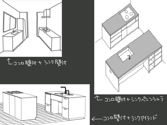 Ⅱ型キッチンで料理も片付けも楽に！使い勝手の良いレイアウトの実例紹介 | みゆう設計室～家事育児が楽になる、主婦・母目線の家づくり